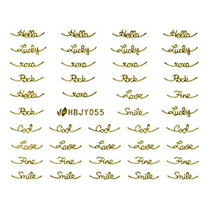 Наклейки для нігтів Kodi (стікери) Nail Art Stickers 055 Gold
