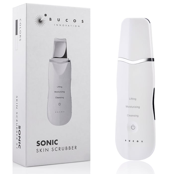 Ультразвуковой ионный скрабер BUCOS Sonic Skin Scrubber S1, белый