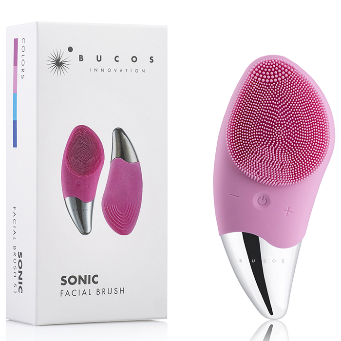 Очищающая щетка для лица BUCOS Sonic Facial Brush S1, пастельно-розовая