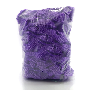 Шапочки медицинские на двойной резинке Polix Pro Med из спанбонда, фиолетовые (100 шт)