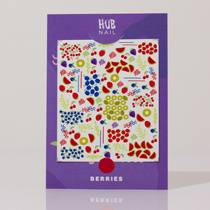 Слайдер-дизайн для ногтей HUB Nail (Berries) 