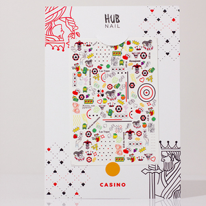 Слайдер-дизайн для ногтей HUB Nail (Casino) 