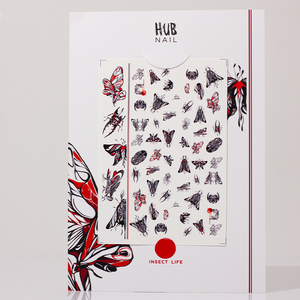 Слайдер-дизайн для ногтей HUB Nail (Insect Life) 