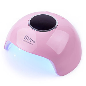 LED+UV Lamp STAR 6 24W Pink