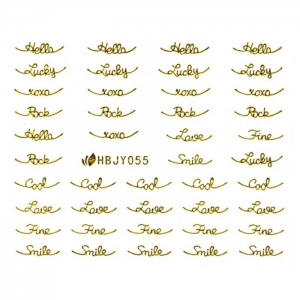 Наклейки для ногтей Kodi (стикеры) Nail Art Stickers 055 Gold 