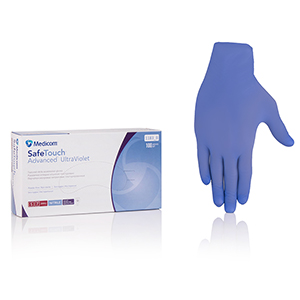 Нитриловые перчатки неопудренные Medicom SafeTouch Advanced UltraViolet, размер XS, 100 шт