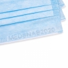 Маска медична тришарова MEDSNAB 2020 з вушними петлями, блакитна (50 шт) - фото №3