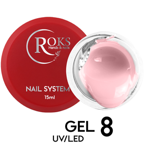 Камуфлирующий гель Roks Gel UV/LED №8, 15 мл