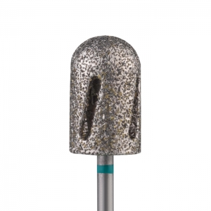 Насадка алмазна Nail Drill Twister для педикюру - 488010 діаметр 10 мм, зелена