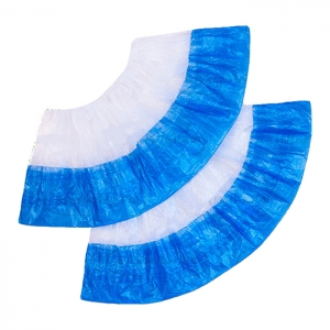Бахили поліетиленові з подвійним дном Polix Pro Med 6 г 40x14 см біло-сині (100 шт)