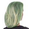 Шапочка-одуванчик на двойной резинке SanGig из спанбонда, зеленая (100 шт) - фото №2