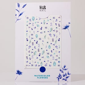 Слайдер-дизайн для нігтів HUB Nail (Watercolor Flowers)