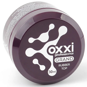 Гель-лак Oxxi Grand Rubber Top із липким шаром, 30 мл