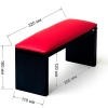 Подлокотник для маникюра ECO STAND WOOD Красный на черных ножках - фото №4