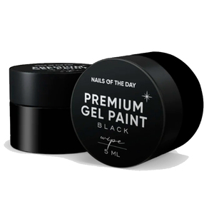 Гель-фарба Nails of the day Premium gel paint Black wipe, 5 мл