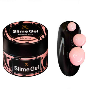 Гель-жуйка для обємних дизайнів F.O.X Slime Gel Nude, 10 мл