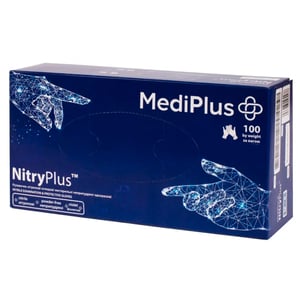 Перчатки нитриловые MEDIPLUS NitryPlus Violet неопудренные, размер М, 100 шт