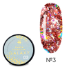 Гель SAGA professional Galaxy glitter №03, 8 мл