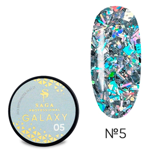 Гель SAGA professional Galaxy glitter №05, 8 мл