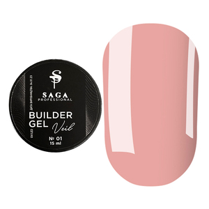 Моделюючий гель SAGA professional Builder Gel Veil №01, 15 мл