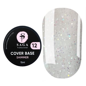 Гель-лак SAGA professional Shimmer Base №12, 15 мл