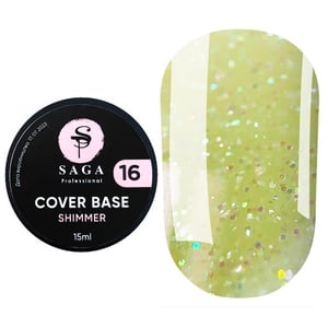 Гель-лак SAGA professional Shimmer Base №16, 15 мл