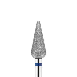 Фреза алмазно-платинова KWARK, конус «груша», синя, 5 мм (PL501240MD)