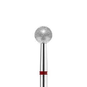 Фреза алмазно-платинова KWARK, куля, червона, 5 мм (PL504810FD)