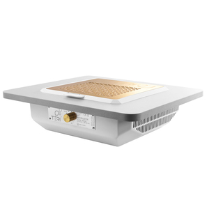 Вытяжка встраиваемая Teri Brilliant белая (решетка золото), 111 Вт