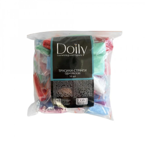 Трусики-стринги Doily из спанбонда, разноцветные (50 шт)