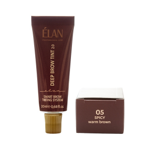 Фарба для брів Elan з тривалим ефектом Deep brow tint 2.0 05 SPICY warm brown, 20 мл