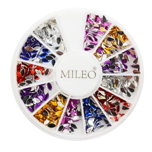 Стрази для нігтів у каруселі «Mileo крапельки»
