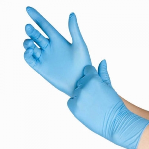Перчатки нитриловые SHANMEI BLUE неопудренные, размер S, 70 шт