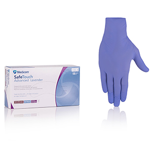 Нітрилові рукавички неопудрені Medicom SafeTouch Advanced Lavender, розмір S, 100 шт