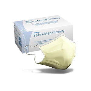 Маска защитная Medicom Safe + Mask Economy с ушными петлями, желтая (50 шт)