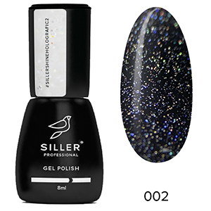 Siller Shine Holografic Top No Wipe №2, 8 ml