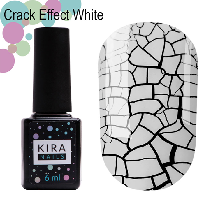 Гель-лак Kira Nails Crack Effect White, 6мл