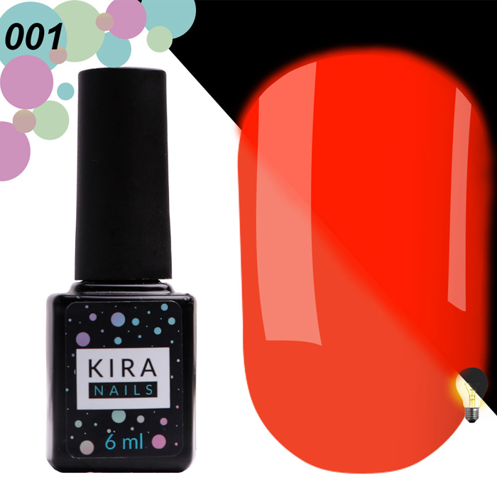 Гель-лак Kira Nails FLUO 001, 6мл