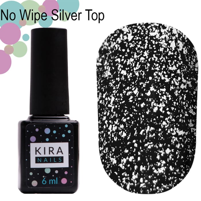 Гель-лак Kira Nails No Wipe Silver Top 6 мл