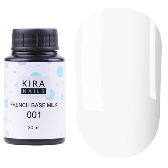 Гель-лак Kira Nails French Base Milk 001, 30 мл