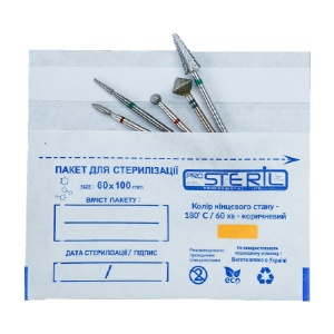 Крафт-пакети для стерилізації Prosteril 60х100 мм, білі (100 шт)