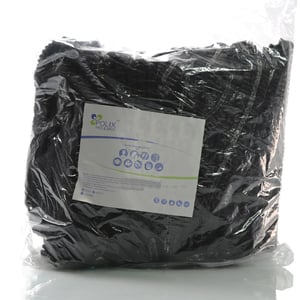 Шапочки медицинские на двойной резинке Polix Pro Med из спанбонда, черные (100 шт)