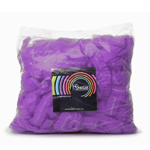 Шапочка-одуванчик на двойной резинке SanGig из спанбонда, фиолетовая (100 шт)