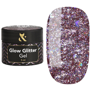 Гель-лак FOX Glow Glitter Gel №004, 5 мл