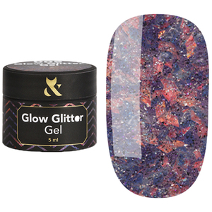 Гель-лак F.O.X Glow Glitter Gel №005, 5 мл