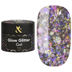 Гель-лак FOX Glow Glitter Gel №007, 5 мл