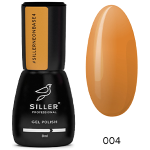 Гель-лак Siller Neon Base №004 (оранжевый), 8 ml