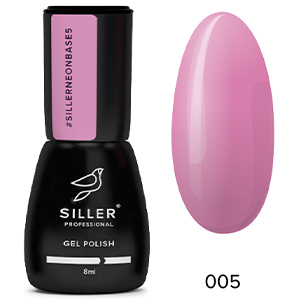 Гель-лак Siller Neon Base №005 (розовый), 8 ml