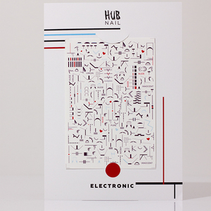 Слайдер-дизайн для ногтей HUB Nail (Electronic) 