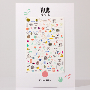 Слайдер-дизайн для нігтів HUB Nail (I'm a girl)